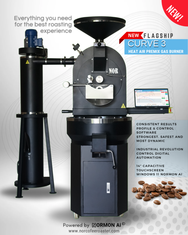 CURVE 3 flagship 3Kg NOR Coffee Roaster