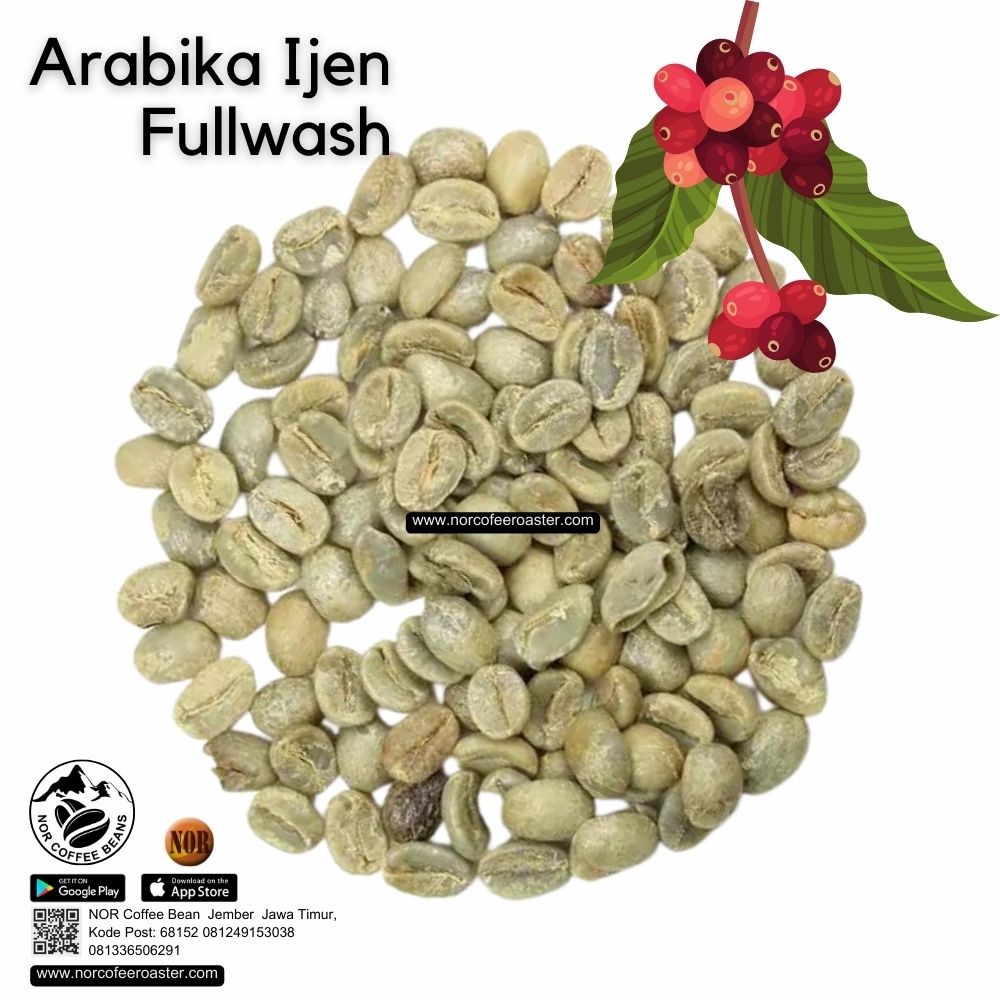 Green Bean Kopi Arabika Ijen Full Wash NOR COFFEE ROASTER